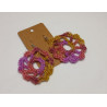 Earrings - Mandala - Multi-Color Pink (Large)