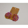 Earrings - Mandala - Multi-Color Pink (Large)