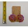 Earrings - Mandala - Multi-Color Pink (Large)