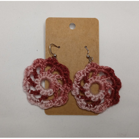 Earrings - Mandala - Pink Tones (Large)