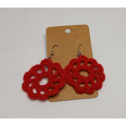 Earrings - Mandala - Red (Large)