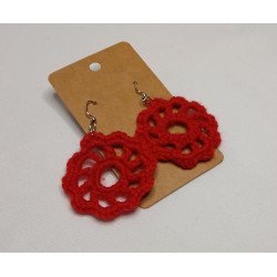 Earrings - Mandala - Red (Large)