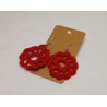 Earrings - Mandala - Red (Large)