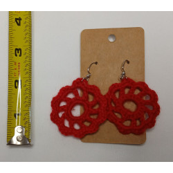 Earrings - Mandala - Red (Large)