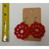 Earrings - Mandala - Red (Large)