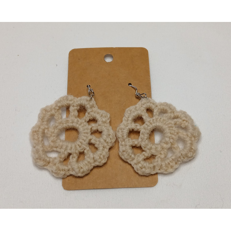 Earrings - Mandala - Tan (Large)