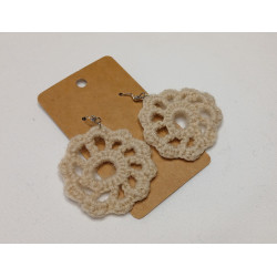 Earrings - Mandala - Tan (Large)