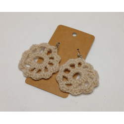 Earrings - Mandala - Tan (Large)