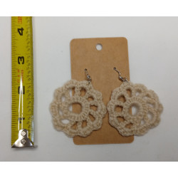 Earrings - Mandala - Tan (Large)