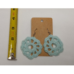 Earrings - Mandala - Light Aqua (Large)