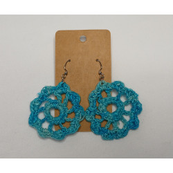 Earrings - Mandala - Dark Turquoise (Large)