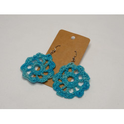 Earrings - Mandala - Dark Turquoise (Large)