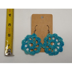 Earrings - Mandala - Dark Turquoise (Large)