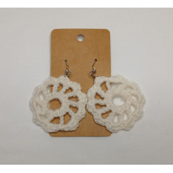 Earrings - Mandala - White (Large)