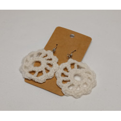 Earrings - Mandala - White (Large)