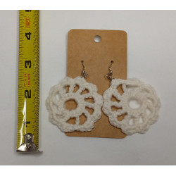 Earrings - Mandala - White (Large)