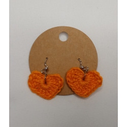 Earrings - Heart - Orange