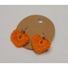 Earrings - Heart - Orange