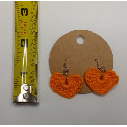 Earrings - Heart - Orange