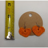 Earrings - Heart - Orange