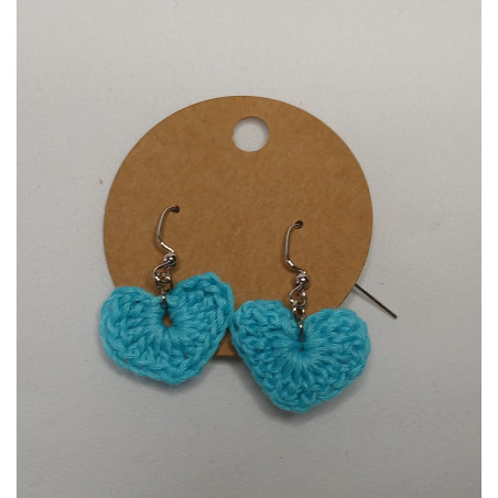 Earrings - Heart - Turquoise