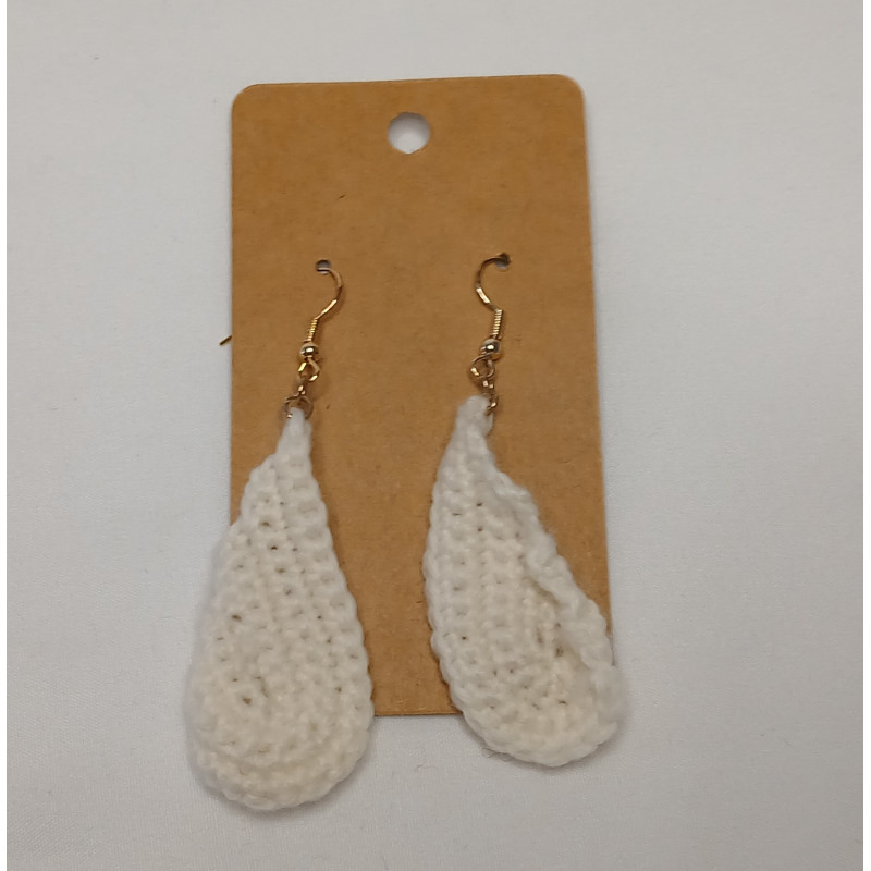 Earrings - Fairy Wing - White (Large)