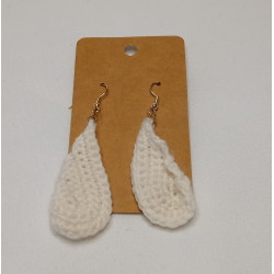 Earrings - Fairy Wing - White (Large)