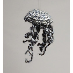 Jellyfish Hanging Decoration - Black & White