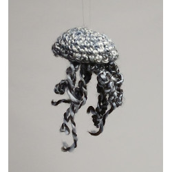 Jellyfish Hanging Decoration - Black & White