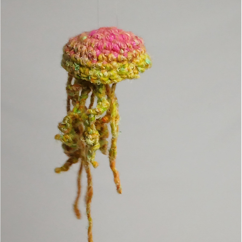 Jellyfish Hanging Decoration - Green & Pink & Orange