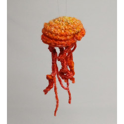 Jellyfish Hanging Decoration - Orange & Light Green & Red