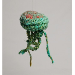 Jellyfish Hanging Decoration - Teal & Green & Red