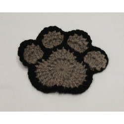 Paw Coaster - Black & Grey