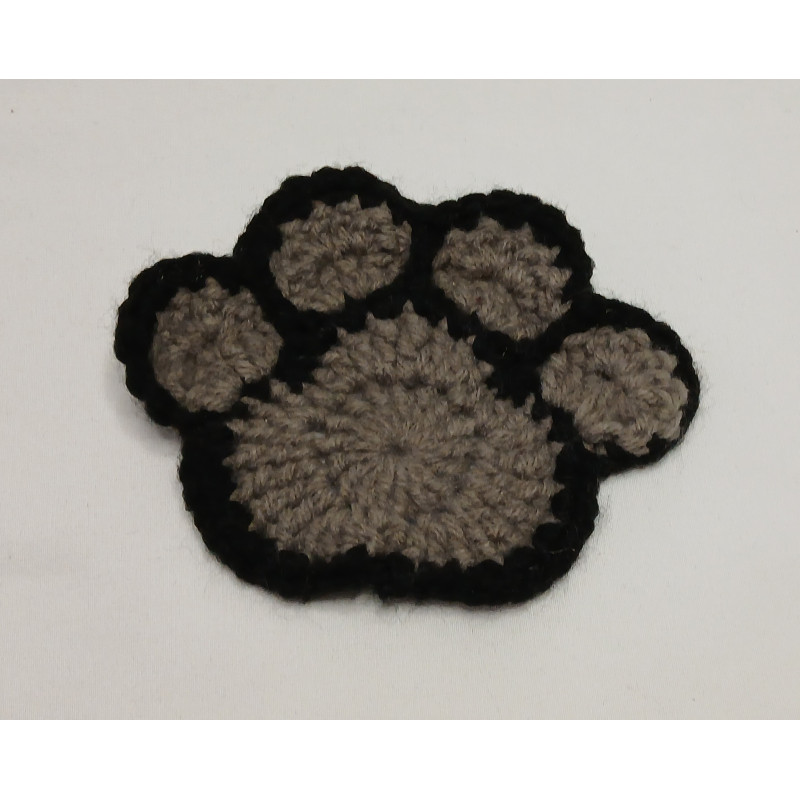 Paw Coaster - Black & Grey