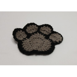 Paw Coaster - Black & Grey