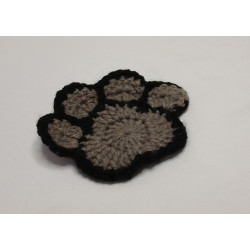 Paw Coaster - Black & Grey