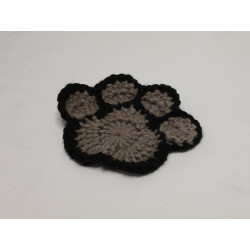 Paw Coaster - Black & Grey