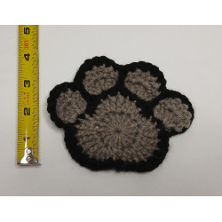 Paw Coaster - Black & Grey