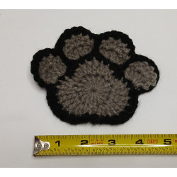 Paw Coaster - Black & Grey