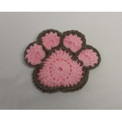 Paw Coaster - Pink & Grey