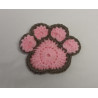 Paw Coaster - Pink & Grey