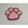 Paw Coaster - Pink & Grey