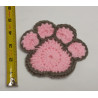 Paw Coaster - Pink & Grey