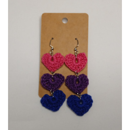 Pride Heart Earrings - Bi