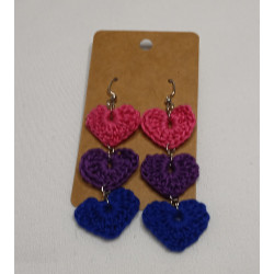 Pride Heart Earrings - Bi