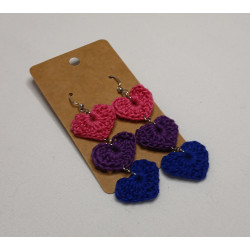 Pride Heart Earrings - Bi