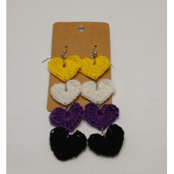 Pride Heart Earrings - Nonbinary