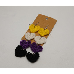 Pride Heart Earrings - Nonbinary