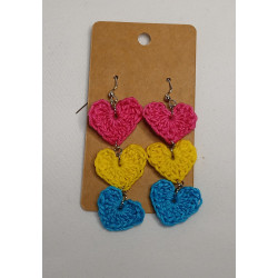 Pride Heart Earrings - Pansexual