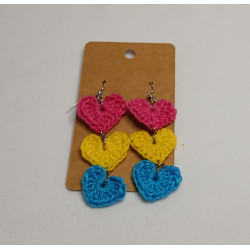 Pride Heart Earrings - Pansexual